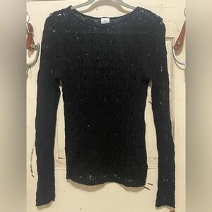 Wild Fable Black Textured Sweater NWOT
